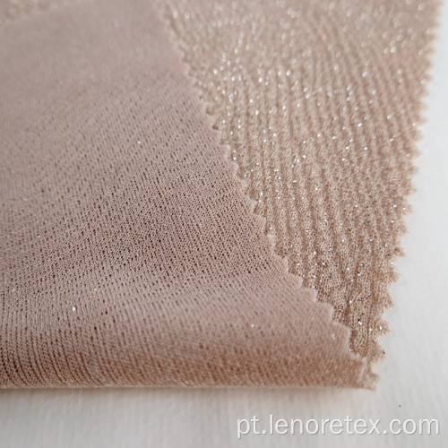 Poliéster Spandex Jacquard de malha tecido crepe glitter